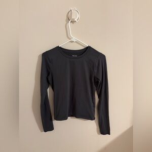 Hollister Women's Charcoal Long Sleeve Tee